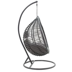 131 000006 3 9 Nadim pakoworld swing hanging metal-pe-cushion grayOutdoor furniture > Gardens swings