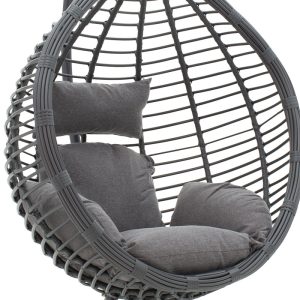 131 000006 4 9 Nadim pakoworld swing hanging metal-pe-cushion grayOutdoor furniture > Gardens swings