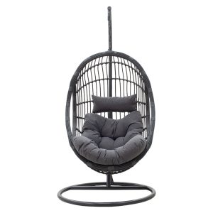 131 000010 2 9 Swing Lacie pakoworld hanging pe metal anthracite-cushion grayOutdoor furniture > Gardens swings