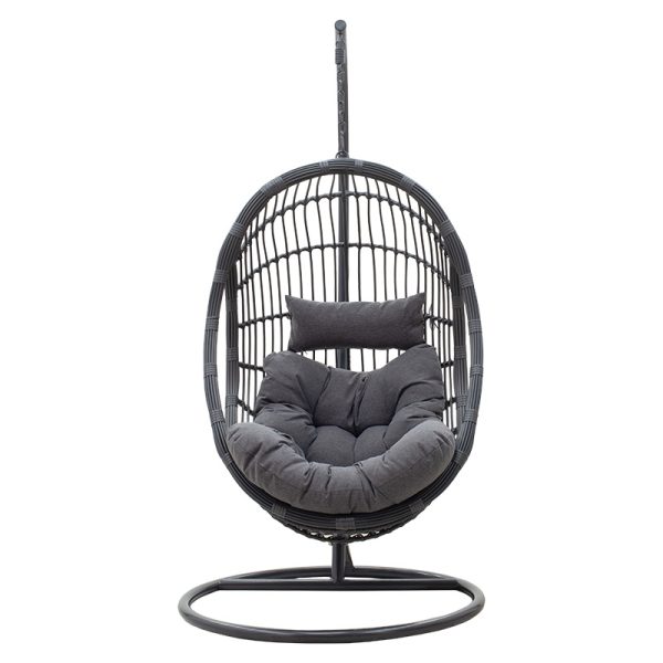 131 000010 2 9 Swing Lacie pakoworld hanging pe metal anthracite-cushion grayOutdoor furniture > Gardens swings