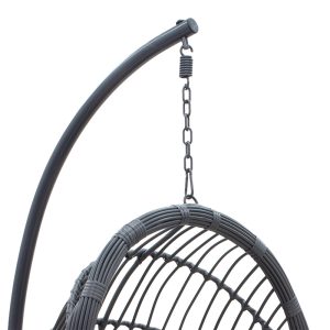 131 000010 4 9 Swing Lacie pakoworld hanging pe metal anthracite-cushion grayOutdoor furniture > Gardens swings