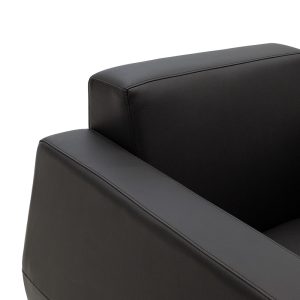 132 000001 4 Dermis armchair pakoworld inox with pu in black colour 88x75x75cmOffice furniture > Office armchairs