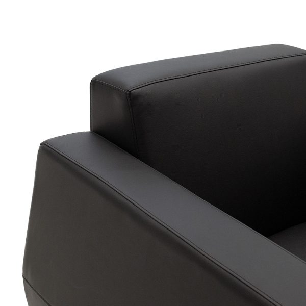 132 000001 4 Dermis armchair pakoworld inox with pu in black colour 88x75x75cmOffice furniture > Office armchairs