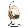 135 000021 14 Aluminum armchair Savor pakoworld stackable anthracite frame-textilene natural rattan 55x58x83cmOutdoor furniture > Garden armchairs