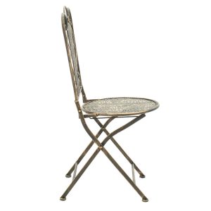 137 000005 3 11 Drill pakoworld dining set 3pcs in copper antique color metalOutdoor furniture > Garden food table