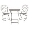 137 000007 12 Dining table Zacreta-Nares set of 7 pakoworld white aluminum and plywood in natural color 180x90x72.5cmOutdoor furniture > Garden food table