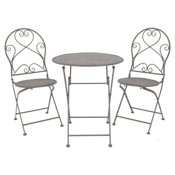137 000007 12 Walen pakoworld dining table set of 3 metal in bronze shadeOutdoor furniture > Garden food table
