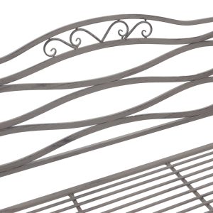 137 000008 3 4 Benko pakoworld metal bench in bronze shade 114x45x95cmOutdoor furniture > Garden benches