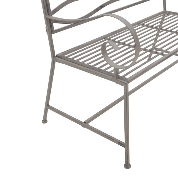 137 000008 4 4 Benko pakoworld metal bench in bronze shade 114x45x95cmOutdoor furniture > Garden benches
