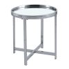 138 000019 2 Side table Mara MDF white marble-black 80x40x55cmSPRING OFFERS