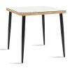 140 000001 13 Table Ensure pakoworld metal white-glass 120x70x70cmOutdoor furniture > Garden dining sets