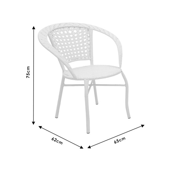 140 000028 3 6 Lounge set 3pcs Saylor pakoworld metal-pe rattan brownOutdoor furniture > Garden lounge sets