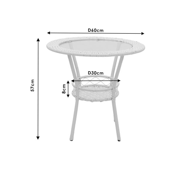 140 000028 4 6 Lounge set 3pcs Saylor pakoworld metal-pe rattan brownOutdoor furniture > Garden lounge sets
