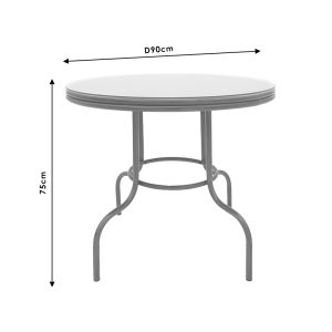 140 000031 2 5 Table Paula pakoworld metal-pe rattan brown D90x75cmSPRING OFFERS