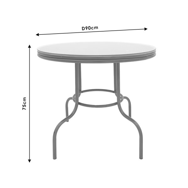 140 000031 2 5 Table Paula pakoworld metal-pe rattan brown D90x75cmSPRING OFFERS