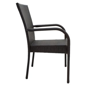 140 000032 2 2 Armchair Laura pakoworld metal-pe rattan brownSPRING OFFERS