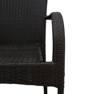 140 000032 4 2 Armchair Laura pakoworld metal-pe rattan brownSPRING OFFERS