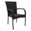 140 000032 5 Naoki pakoworld table metal black-pe grey-glass 100x45x46cmSPRING OFFERS
