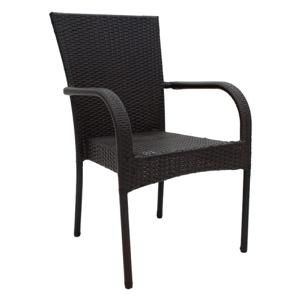 140 000032 5 Armchair Laura pakoworld metal-pe rattan brownSPRING OFFERS