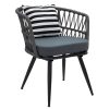 140 000044 7 Table Gianno pakoworld natural-black leg D120x76cmIndoor furniture > Dining Tables
