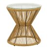 140 000053 12 Director armchair Bistrual pakoworld acacia wood natural-white clothOutdoor furniture > Garden armchairs