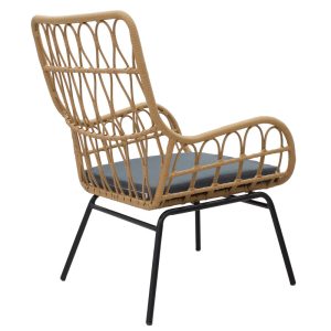140 000062 2 2 Living room se4t Naoki-Mabil pakoworld set of 3 pe rattan in natural color and black metalOutdoor furniture > Garden lounge sets
