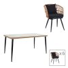 140 000063 7 Watson-Calan dining table pakoworld white metal-glass 70x70x70cmOutdoor furniture > Garden food table