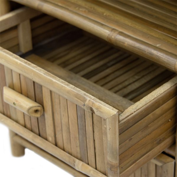 141 000021 3 2 Bedside table Ofra pakoworld bamboo natural 56x46x69cmSPRING OFFERS