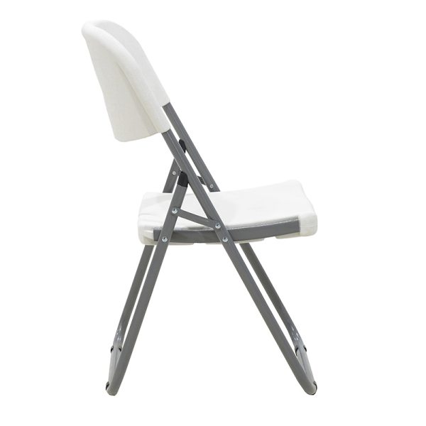 142 000006 3 7 Commericial folding camping chair Edison pakoworld with metal and reinforced frame colour whiteOutdoor furniture > Catering furniture