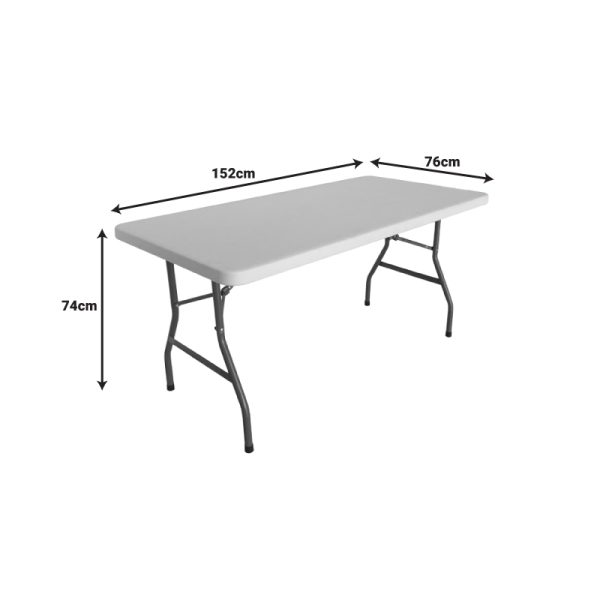 142 000016 2 3 Catering-conference table Aprilia pakoworld white one-piece surface 152x76x74cmOutdoor furniture > Catering furniture
