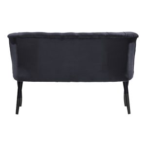 146 000017 2 4 2 seater sofa Loreta pakoworld velvet anthracite with black legs 118x55x78cmIndoor furniture > Sofas