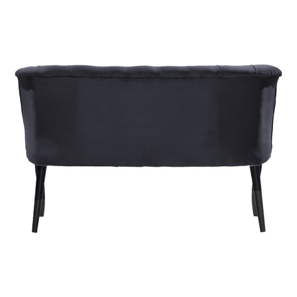 146 000017 2 4 2 seater sofa Loreta pakoworld velvet anthracite with black legs 118x55x78cmIndoor furniture > Sofas