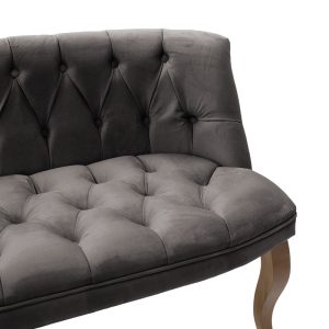 146 000017 3 4 2 seater sofa Loreta pakoworld velvet anthracite with black legs 118x55x78cmIndoor furniture > Sofas