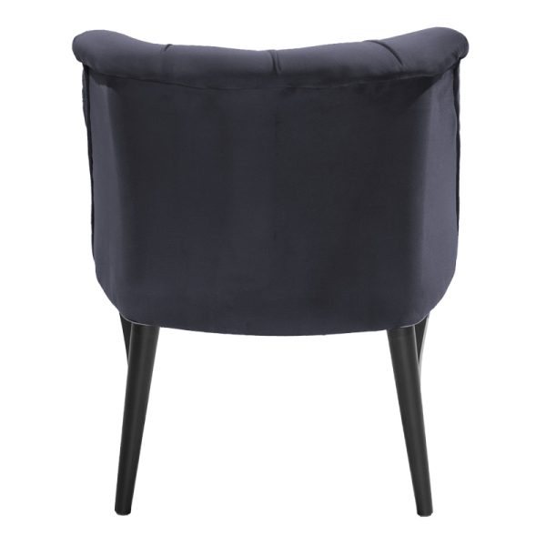 146 000018 3 1 Armchair Loreta pakoworld velvet anthracite with black legs 55x57x78cmIndoor furniture > Living room armchairs
