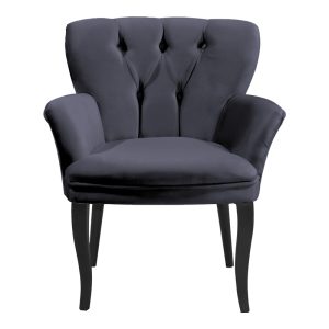 146 000073 3 1 Armchair Samara pakoworld velvet anthracite-black legs 54x71x79cmIndoor furniture > Living room armchairs