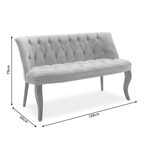 146 000074 4 2 Samara sofa pakoworld 2-seater anthracite velvet-black legs 130x55x79cmIndoor furniture > Sofas