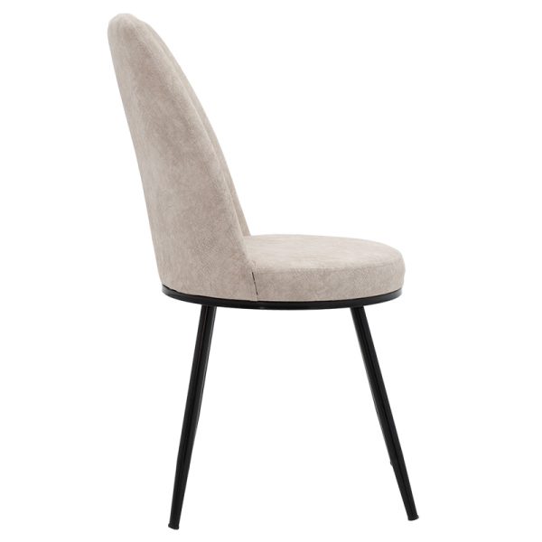 146 000078 2 2 Chair Farell pakoworld fabric grey antique-black leg.Indoor furniture > Chairs