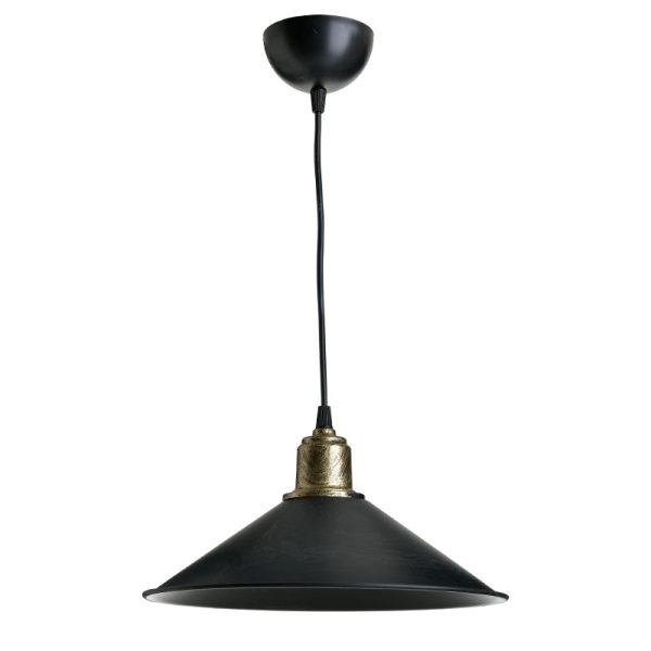 147 000011 12 Ceiling light PWL-0964 pakoworld Ε27 black-bronze antique D30x14.5cmLighting > Ceiling