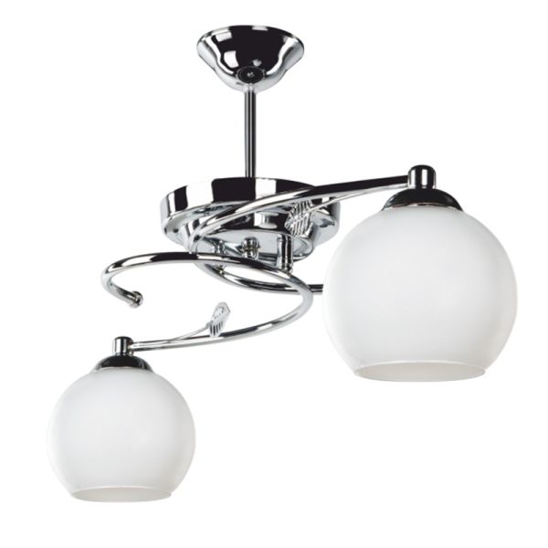 147 000014 3 Two-light ceiling light PWL-0966 pakoworld E27 silver-white D67x38cmLighting > Ceiling