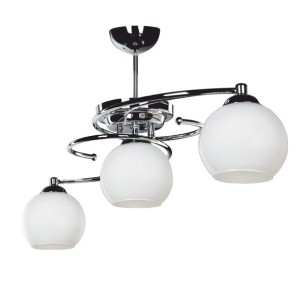147 000015 6 Three-light ceiling light PWL-0966 pakoworld E27 silver-white 80x27x34.5cmLighting > Ceiling
