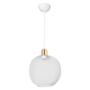 147 000035 2 10 Ceiling light PWL-0977 pakoworld E27 white-golden D26x33cmLighting > Ceiling