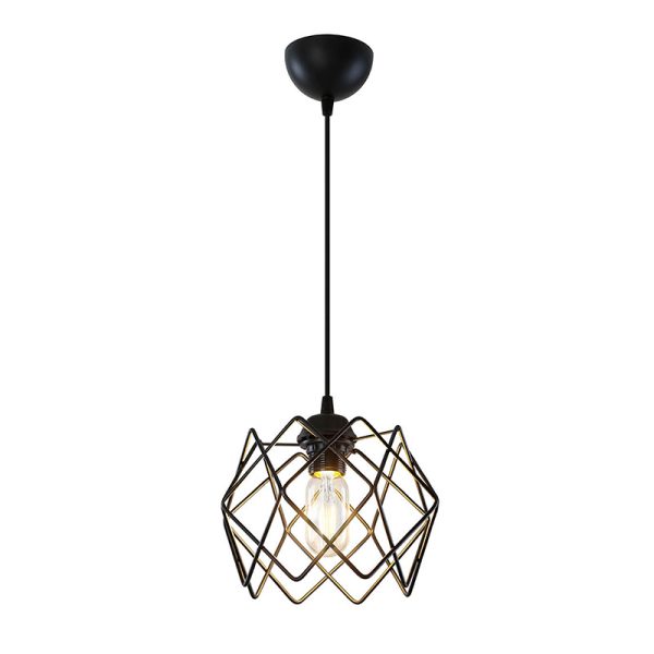 147 000037 17 Ceiling light PWL-1021 pakoworld Ε27 metal black D23.5x16cmLighting > Ceiling