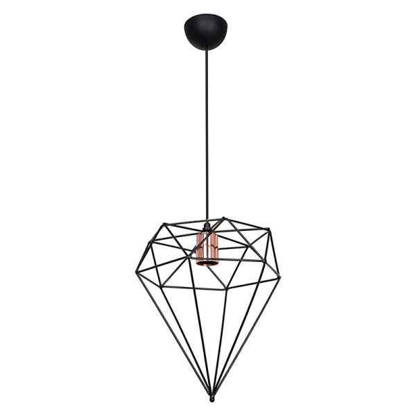 147 000038 2 3 Ceiling light PWL-1022 pakoworld Ε27 metal black D30x35cmLighting > Ceiling