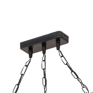 147 000044 3 17 Ceiling light PWL-1027 pakoworld Ε27 metal black-natural 48.5x10x47cmBOHO CHIC > Luminaries