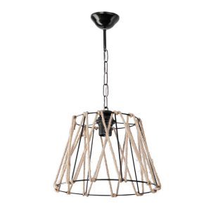 147 000056 2 6 Ceiling light PWL-1114 pakoworld Ε27 black-beige 30x20cmBOHO CHIC > Luminaries