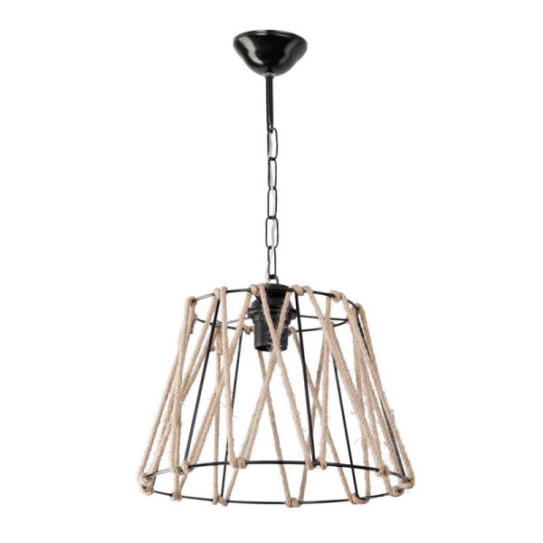 147 000056 2 6 Ceiling light PWL-1114 pakoworld Ε27 black-beige 30x20cmBOHO CHIC > Luminaries