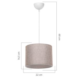 147 000058 3 10 Ceiling light PWL-1115 pakoworld Ε27 beige-white D22x16,5cmLighting > Ceiling