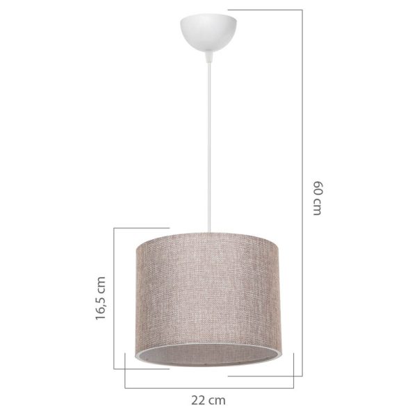 147 000058 3 10 Ceiling light PWL-1115 pakoworld Ε27 beige-white D22x16,5cmLighting > Ceiling
