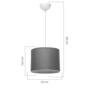 147 000059 3 2 Ceiling light PWL-1115 pakoworld Ε27 grey-white D22x16,5cmLighting > Ceiling