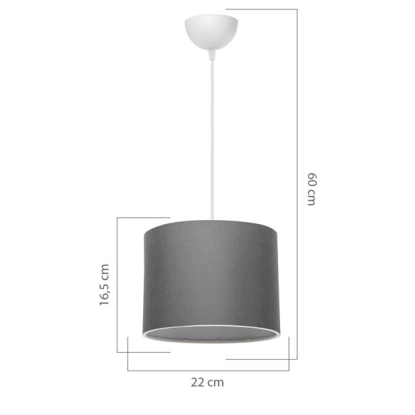 147 000059 3 2 Ceiling light PWL-1115 pakoworld Ε27 grey-white D22x16,5cmLighting > Ceiling
